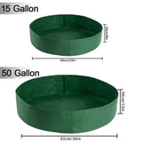 Durable Fabric Grow Bed  Round | Square | Breathable | 15 -100 Gallons
