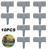10Pcs Plastic Garden Fence | Flower Bed Border