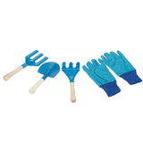 Kids Garden Tools Set | Tote Metal Wooden Handle | Beach Sandbox | Early Learning Guide
